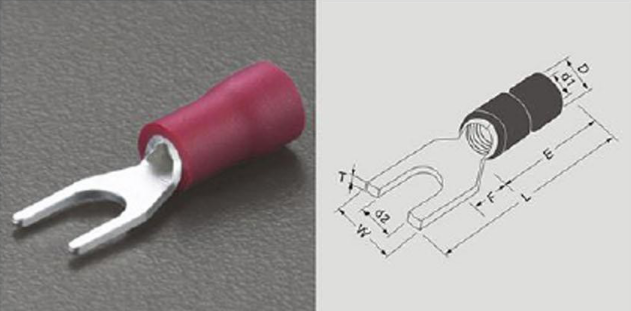 insulated fork terminal 7